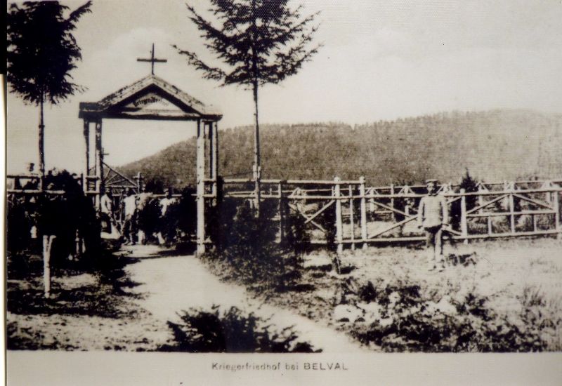 Cimitirul german din Belval în 1916, fotografie de epocà din colectia d-lui Hubert BOPP